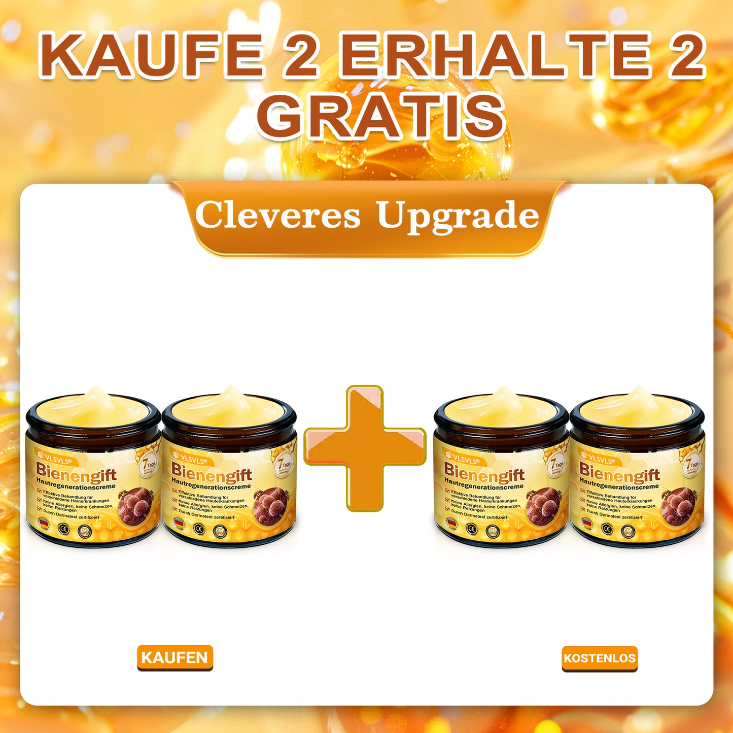 Hergestellt und versendet aus Deutschland ✨VLSVLS® BIENENGIFT Hautregenerationscreme 🔥 LETZTER TAG 80 % RABATT🌟