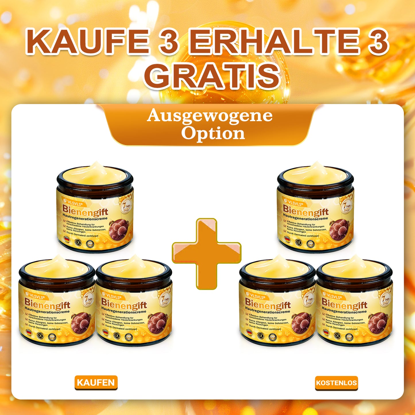 Hergestellt und versendet aus Deutschland ✨VLSVLS® BIENENGIFT Hautregenerationscreme 🔥 LETZTER TAG 80 % RABATT🌟
