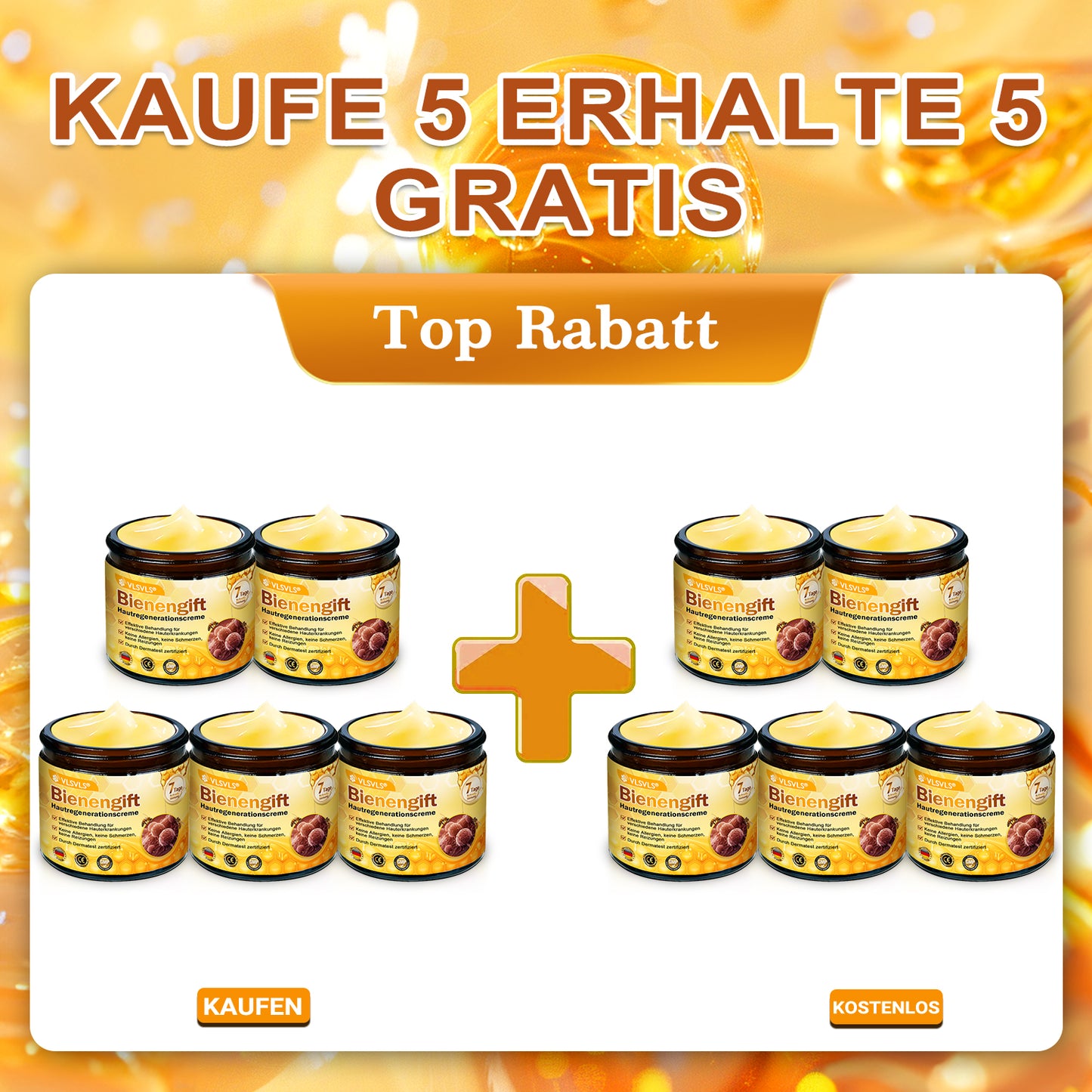 Hergestellt und versendet aus Deutschland ✨VLSVLS® BIENENGIFT Hautregenerationscreme 🔥 LETZTER TAG 80 % RABATT🌟