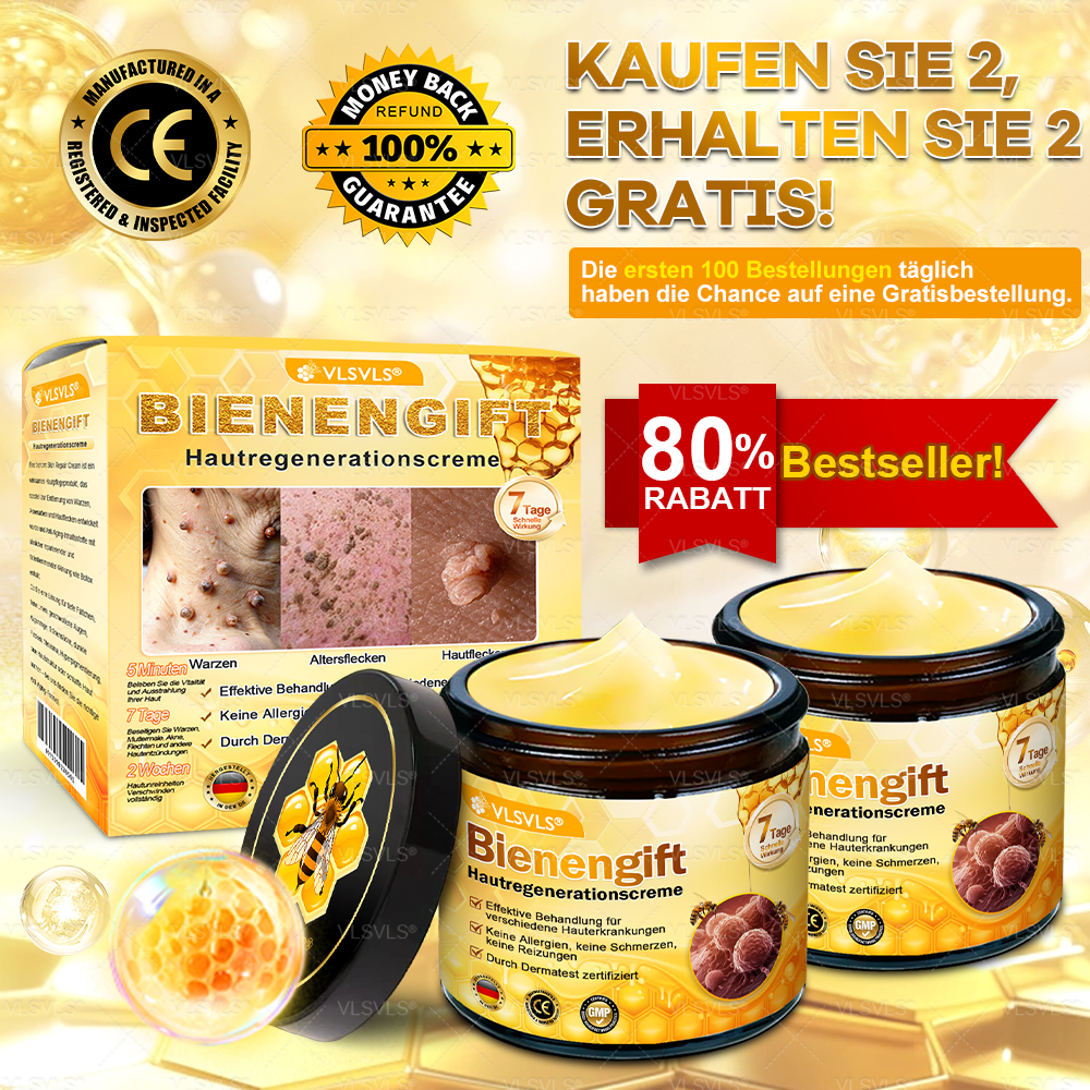 Hergestellt und versendet aus Deutschland ✨VLSVLS® BIENENGIFT Hautregenerationscreme 🔥 LETZTER TAG 80 % RABATT🌟